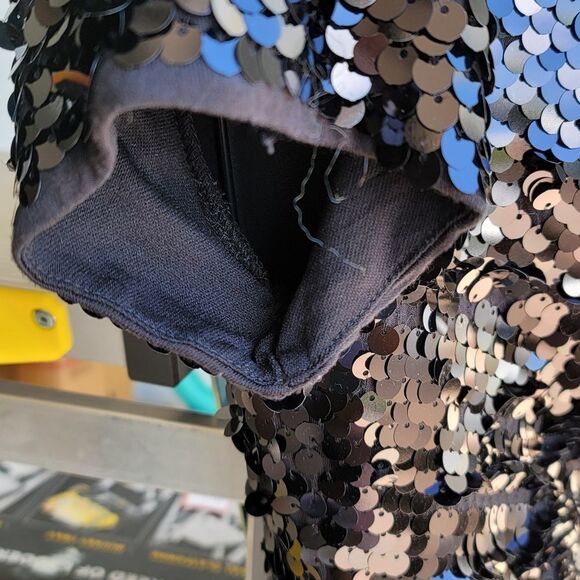 INC International Concepts Women's Ribbed-Knit Draped Cardigan Black Size Small. - Picture 6 of 7